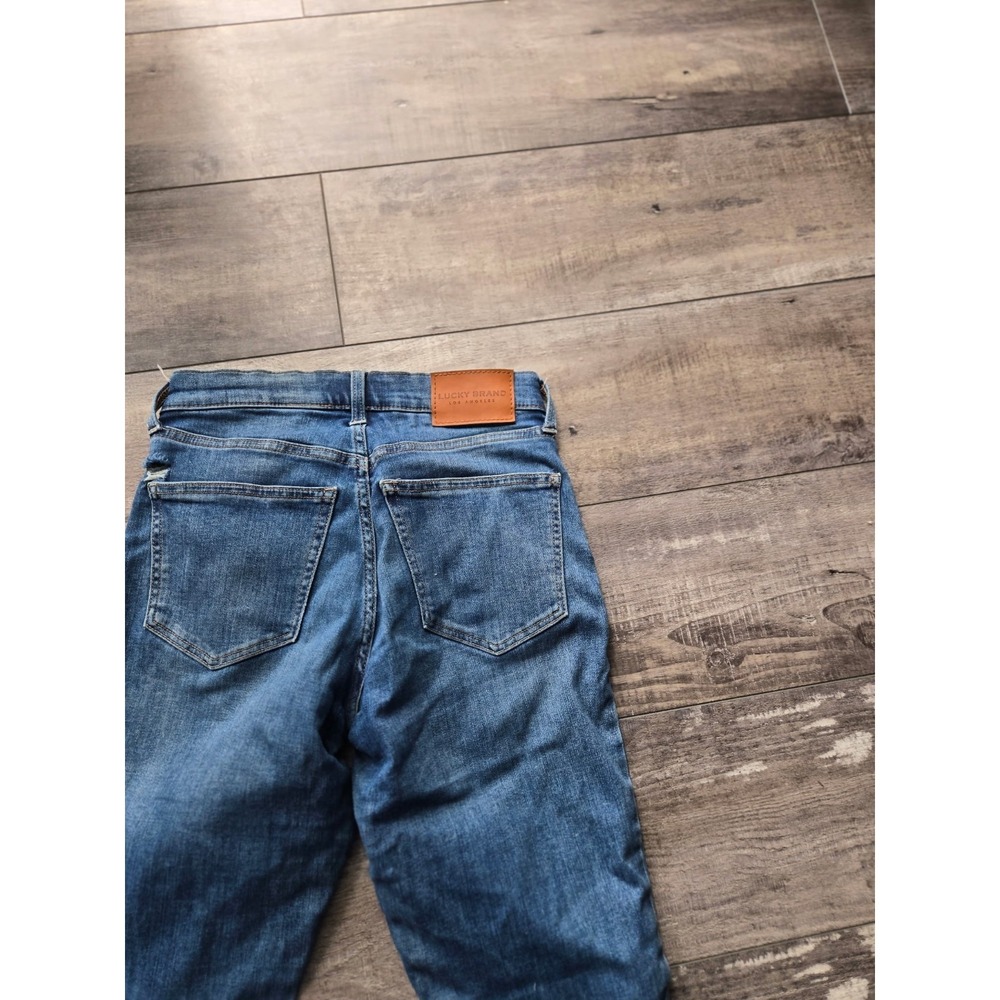 Lucky Brand Jeans Women's Bridgette Crop Button Fly Blue Denim Pants Sz 0/25 - Picture 4 of 4